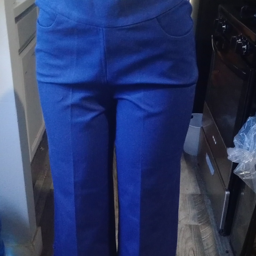 Isaac Mizrahi Women's Wide Leg Blue Pants
